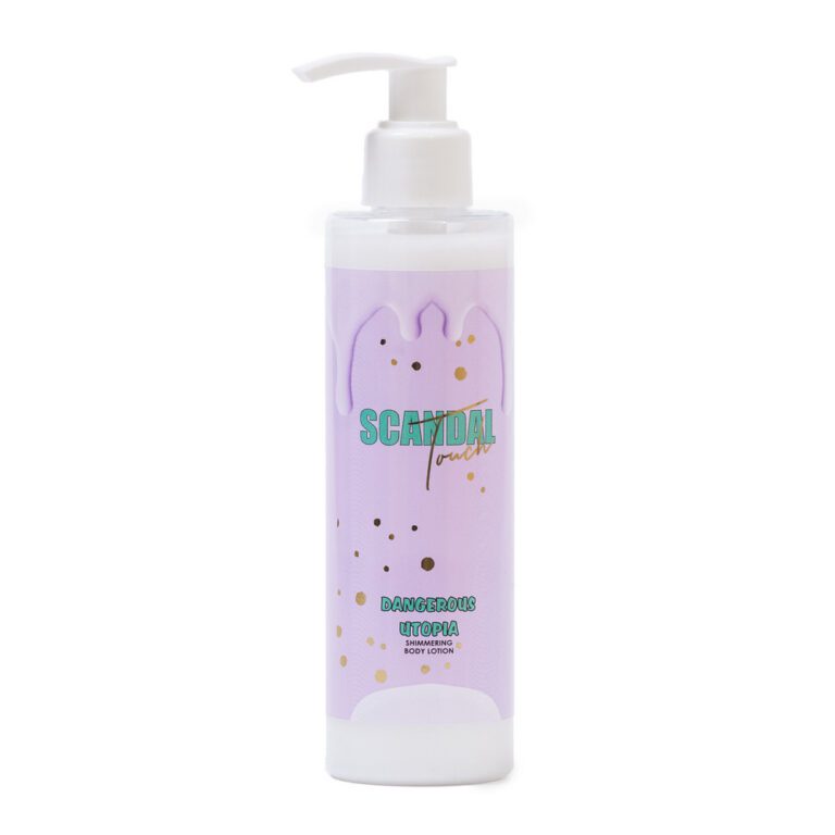 SHIMMER BODY LOTION SCANDAL TOUCH ‘DANGEROUS UTOPIA” με λάμψη και άρωμα INDULGING (ΆΡΩΜΑ ΔΡΟΣΙΑΣ), 200ml
