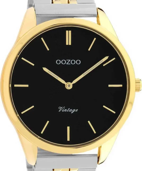 Oozoo Vintage Ρολόι με Ασημί Μεταλλικό Μπρασελέ C9890