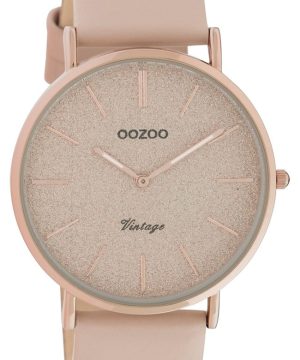 OOZOO Timepieces Pink Leather Strap C20166