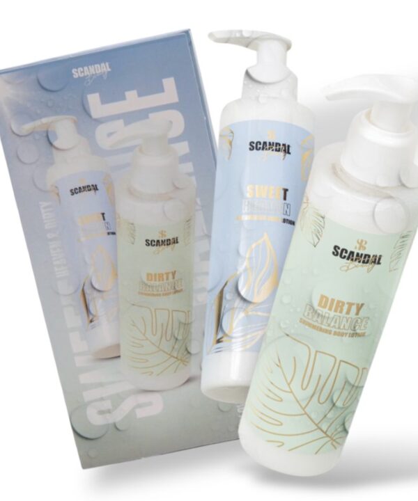 ΣΕΤ ΠΕΡΙΠΟΙΗΣΗΣ ΣΩΜΑΤΟΣ SHIMMER BODY LOTION SET “SWEET HEAVEN X DIRTY BALANCE” – 2X200ML