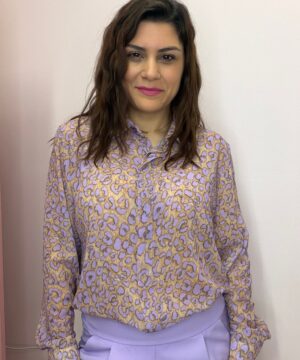 Πουκάμισο leopard - μπεζ λιλά