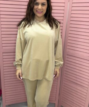 Φόρμα βελούδινη - μπεζ