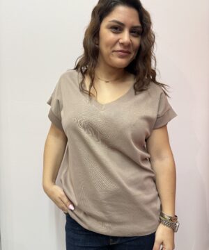 Μπλούζα με v - πουρό