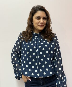 Μπλούζα πουά - μπλε