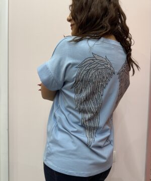 Μπλούζα Angel ‘φτερά’ – γαλάζιο