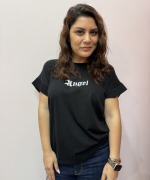 Alternative view of Μπλούζα Angel ‘φτερά’ - μαύρη