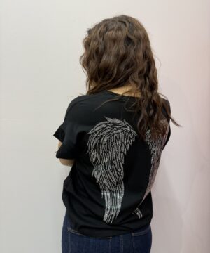 Μπλούζα Angel ‘φτερά’ - μαύρη