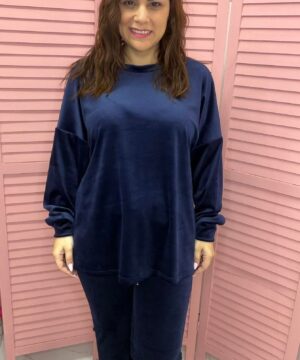 Φόρμα βελούδινη - μπλε σκούρο