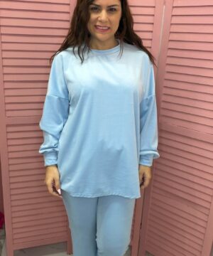 Φόρμα βελούδινη - γαλάζια