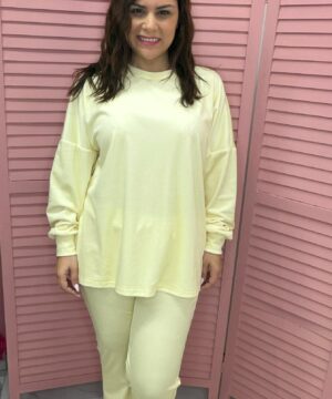 Φόρμα βελούδινη - κίτρινη