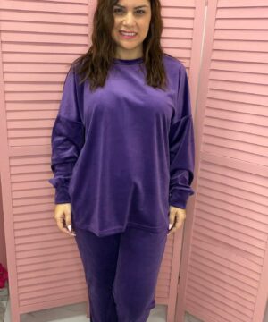 Φόρμα βελούδινη - μωβ