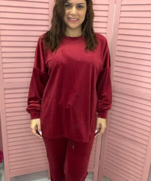 Φόρμα βελούδινη - μπορντό