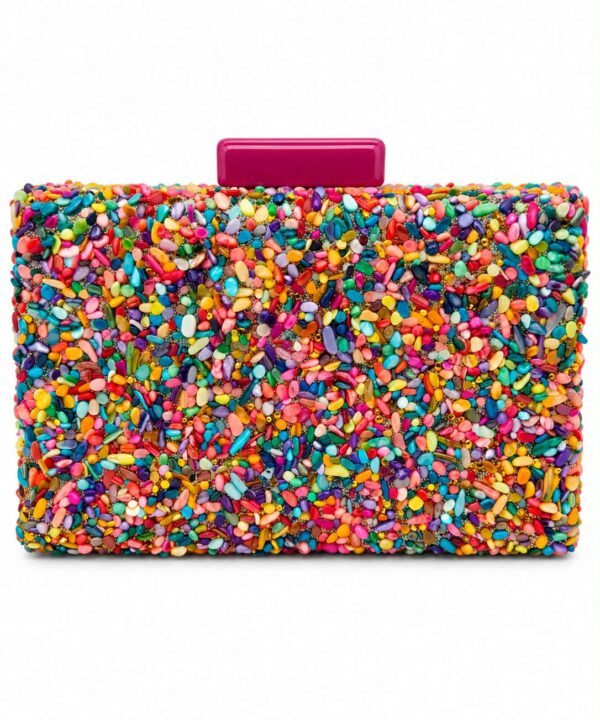 Τσαντάκι clutch με πέτρες - Fouxia colourful