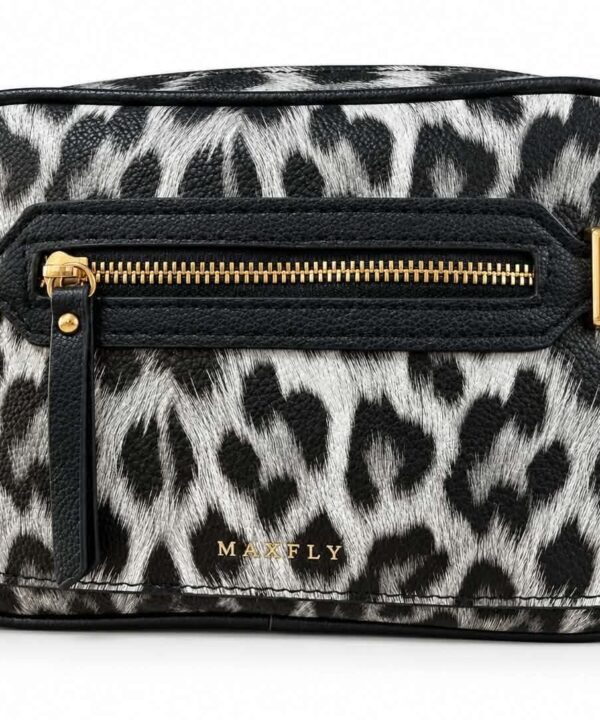 Τσάντα leopard black white